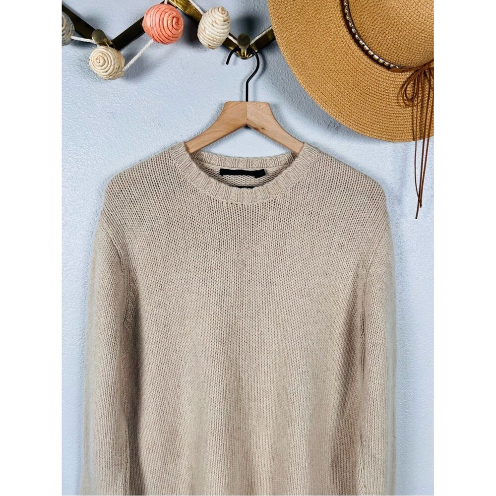 Jenni Kayne Cashmere Amelia Crewneck Sweater in Warm Sand Size Small - Picture 3 of 8